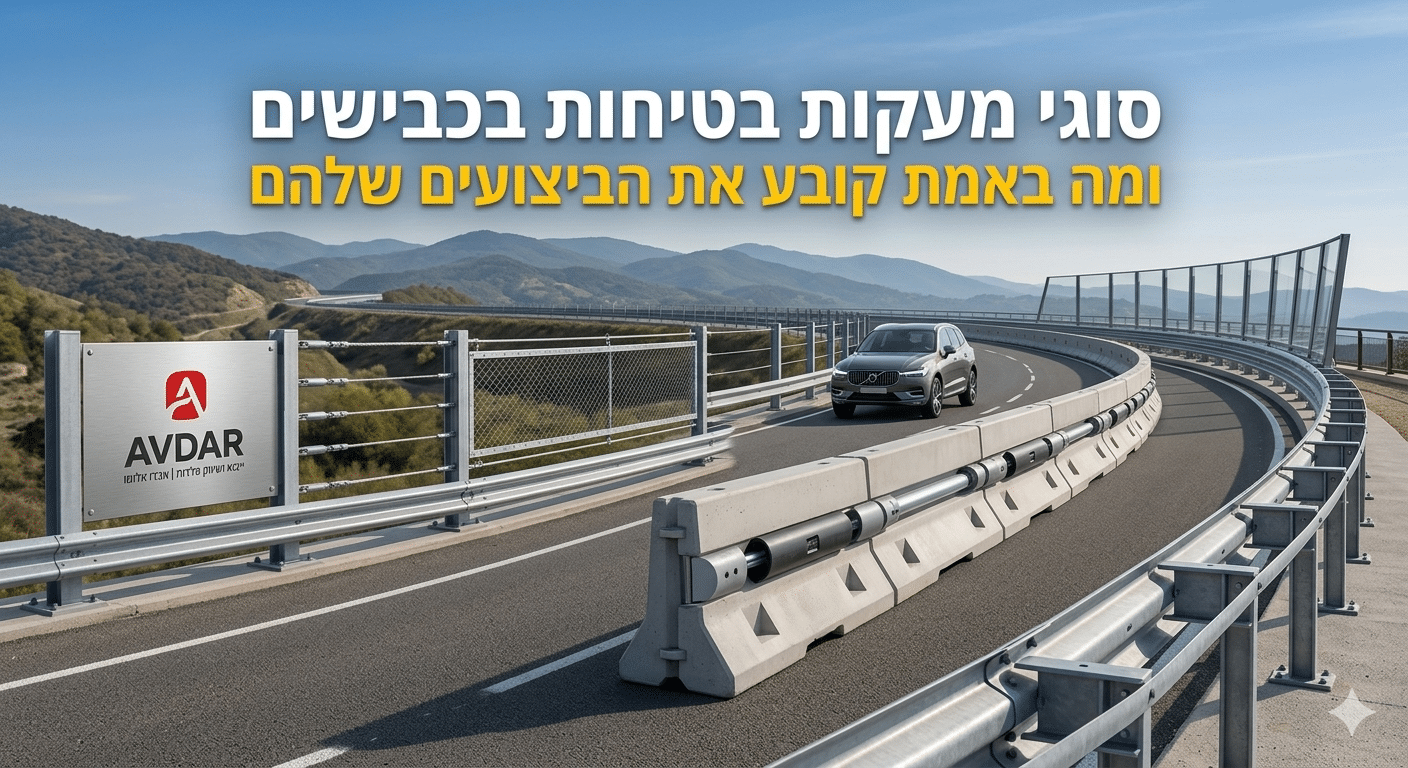 סוגי מעקות בטיחות בכבישים ומה באמת קובע את הביצועים שלהם
