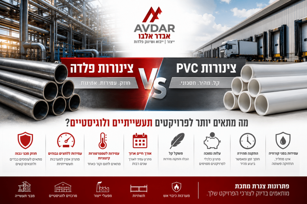 צינורות פלדה מול צינורות PVC - מאמר של אבדר אלבו