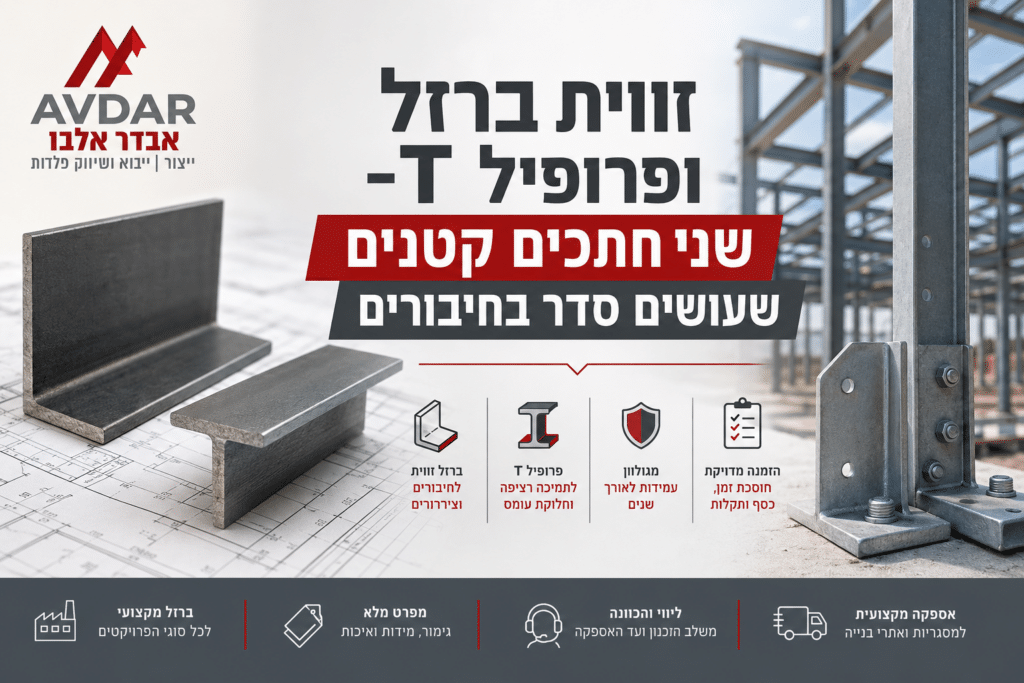 זווית ברזל או פרופיל T? מדריך מעשי מבית אבדר אלבו